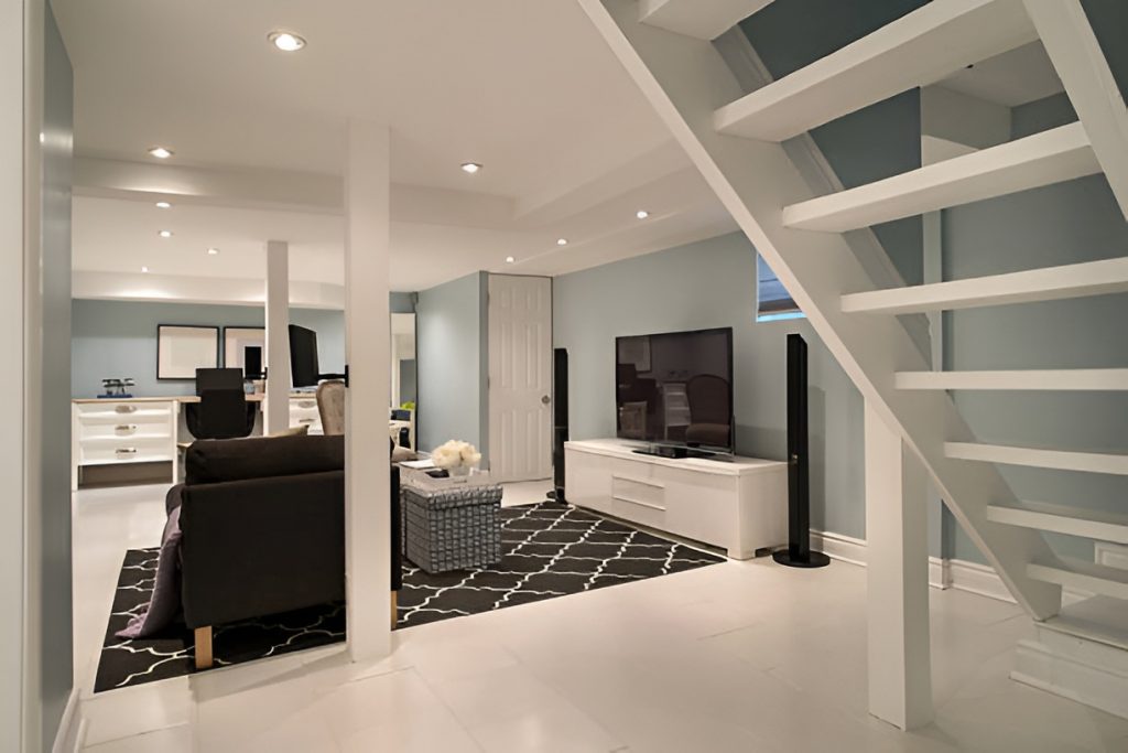 basement converted into a functional living space