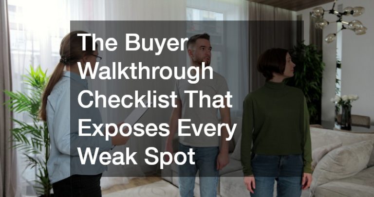 The Buyer Walkthrough Checklist That Exposes Every Weak Spot